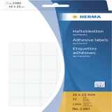 Etiket HERMA 2380 16x22mm wit 1344 stuks