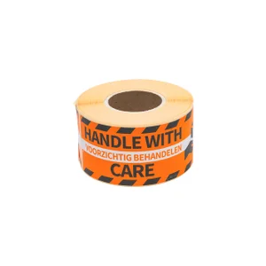 Waarschuwingsetiket Rillprint 46x125mm handle with