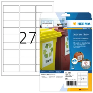 Etiket HERMA 4864 63.5x29.6mm weerbestendig wit 27