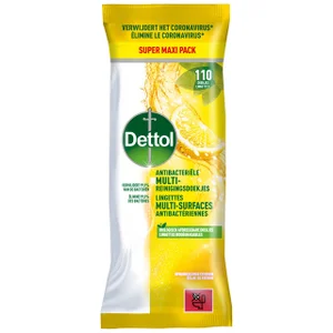 Reinigingsdoekjes Dettol antibacterieël Citrus 110