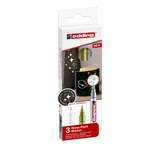 Paintmarker edding 751 op oliebasis 1-2mm metallic assorti 3 stuks