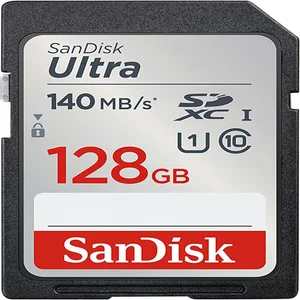 Geheugenkaart Sandisk SDXC Ultra 128GB (140mb/s C1