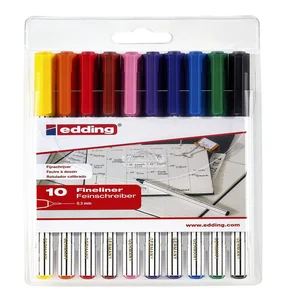 Fineliner Edding 89/10 fijn assorti blister à 10 s
