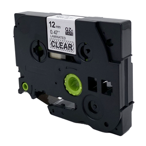 DULA - Brother TZe-131 label tape - zwart op transparant 12mm x 8 m
