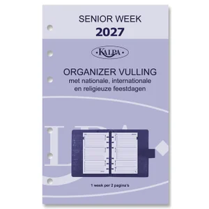 Agendavulling 2027 Kalpa Senior 7dagen/2pagina's