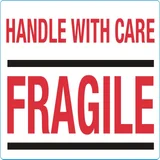 Waarschuwingsetiket IEZZY handle with care fragile 100mmx70mm 500st