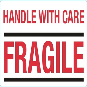 Waarschuwingsetiket IEZZY handle with care fragile