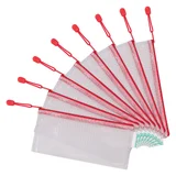 Opbergtas Tarifold met rits 250x115mm PVC rood