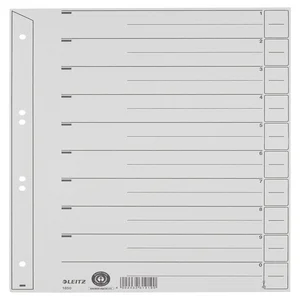 Scheidingsbladen Leitz A4 karton 200gr 6-gaats gri