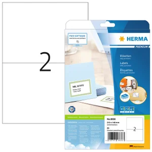 Etiket HERMA 8636 210x148mm A4 premium wit 20 stuk