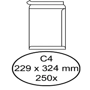 Envelop Hermes akte C4 229x324mm zelfklevend wit d