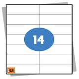 DULA Etiketten A4 14 stickers per vel 105x42,3mm 100 vel