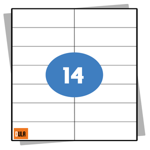 DULA Etiketten A4 14 stickers per vel 105x42,3mm 100 vel
