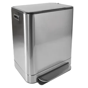 Pedaalemmer Desq 40 liter rvs zilver
