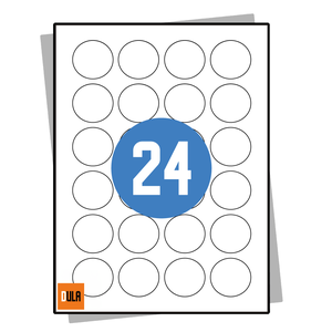 DULA Etiketten A4 24 stickers per vel Ø 40mm 100 vel