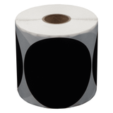 DULA Etiketten rond zwart 80mm - 500 stickers op rol - Sluitzegel