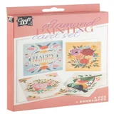 Diamondpaintingkaarten Craft ID 13x18 cm doosje à 4 stuks