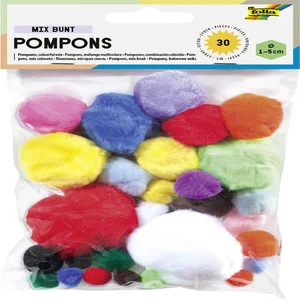 Pompon Folia 30 stuks diverse kleuren en afmetinge