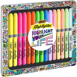 Markeerstift Bic grip Highlight your life assorti