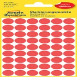 Etiket Avery 3141 rond 12mm rood 270 stuks