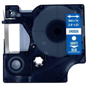 DULA - Dymo D1 40926 Wit op blauw 9mm x 7m
