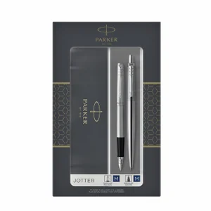 Balpen en vulpen Parker Jotter stainless steel CT