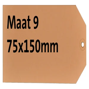 Label karton nr 9 200gr 75x150mm chamois 1000 stuk