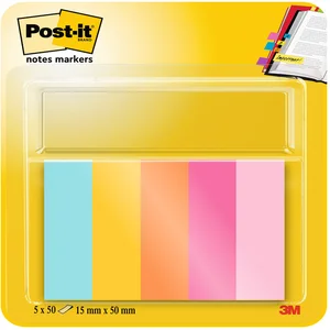 Markeerstrook Post-it 670 15x50mm Beachside 5 stuk