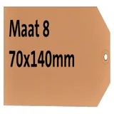 Label karton nr 8 200gr 70x140mm chamois 1000 stuks