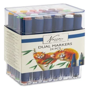 Alcoholmarkers Nassau Arts duopunt set à 24 kleure
