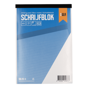 DULA Schrijfblok A5 lijn - 60 grams - 100 vel