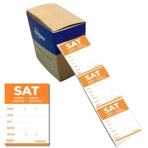 Etiket Avery HACCP zaterdag-oranje 40x56mm 500 stu