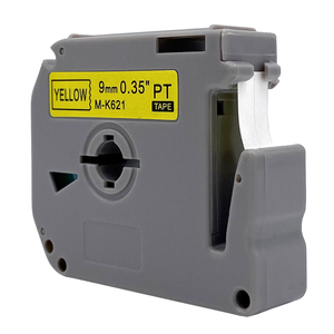 DULA - Brother M-K621 label tape - zwart op geel 9mm x 8 m
