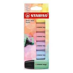 Markeerstift STABILO BOSS mini pastel assorti 6 st