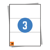 DULA Etiketten A4 3 Stickers per vel 210x99mm 100 vel