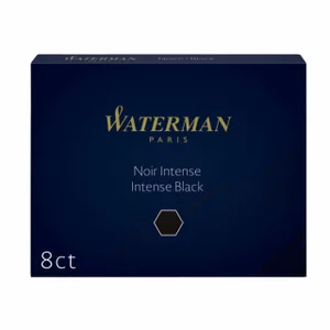 Inktpatroon Waterman nr 23 lang zwart pak à 8 stuk