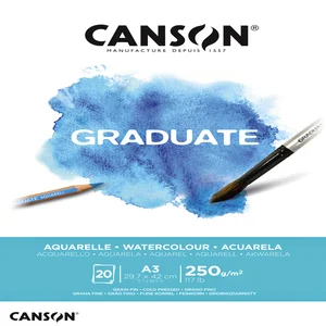 Aquarelpapier Canson Graduate Watercolour 20vel 25