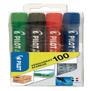 Viltstift PILOT 100 rond fijn assorti blister à 4