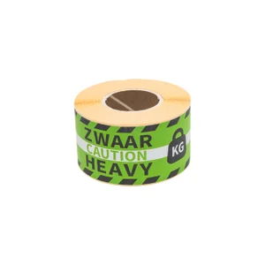 Waarschuwingsetiket Rillprint 46x125mm heavy groen