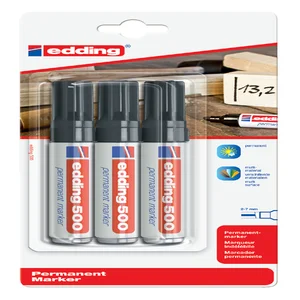 Viltstift edding 500 schuin 2-7mm zwart blister à