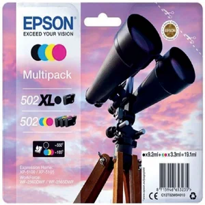 Inktcartridge Epson 502XL 502 T02W9 zwart + 3 kleu