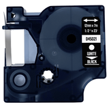 DULA - Dymo D1 45021 / S0720610 Wit op zwart 12mm x 7m