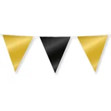 Party Flag Foil Gold and black