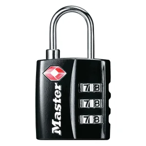 Hangslot Masterlock 3-cijfer combinatie TSA zwart