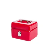 Geldkist MAUL met muntgleuf en slot 125x95x60mm rood