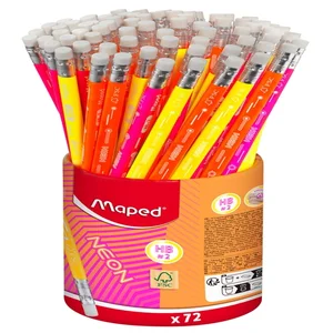 Potlood Maped Neon met gum assorti