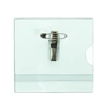 Badge Quantore met clip en speld 60x90mm