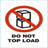 Waarschuwingsetiket IEZZY do not top load 74mmx105mm 500 stuks