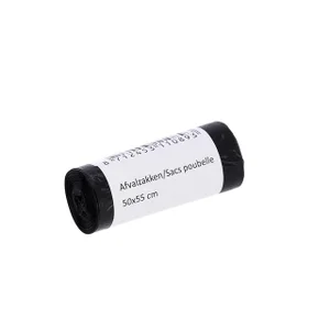 Afvalzak Cleaninq 50x55cm HDPE T15 25L zwart rol à