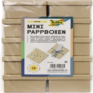 Doos karton Folia mini 7,5x7,5x4,5cm 10 stuks kraf